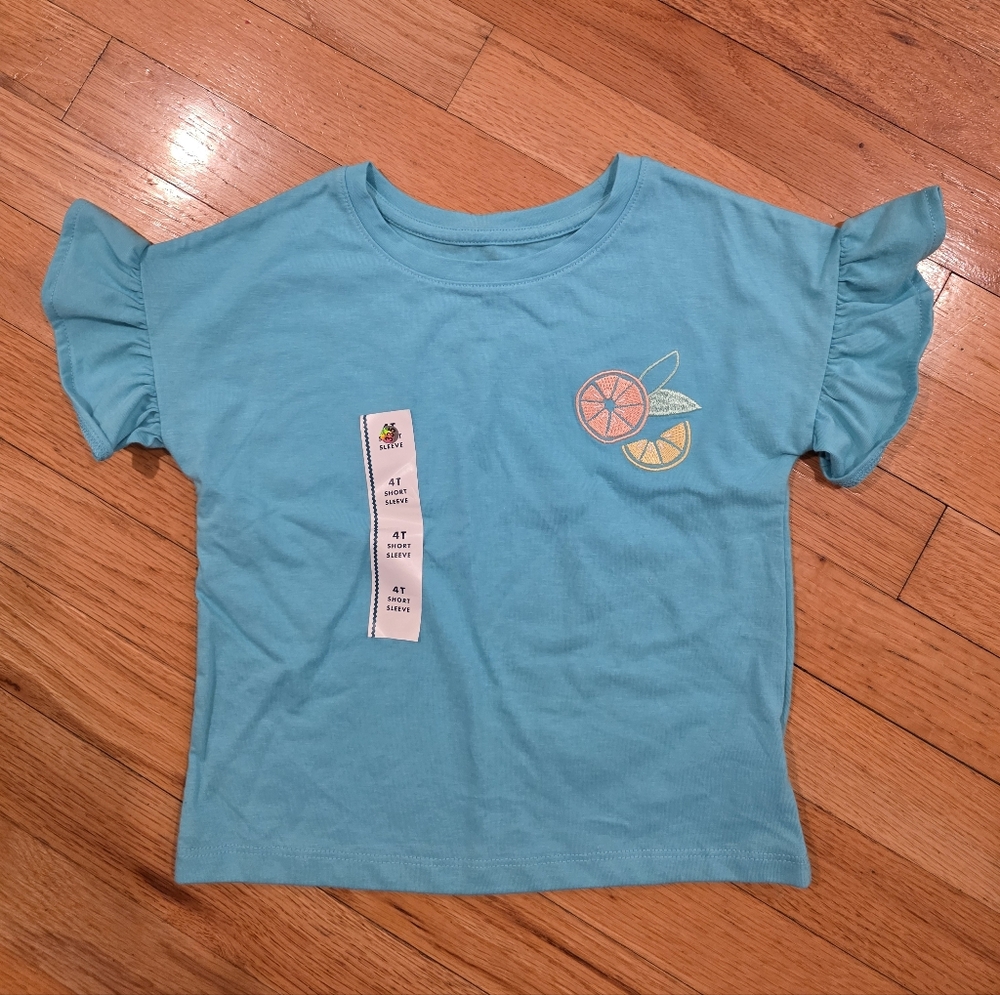 Toddler Girls Ruffle Sleeve Tee